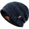 Lvaiz Hats Winter Fleece Lined Knitted Beanie Hats for Men Reversible Windproof Watch Hat Warm Skull cap for Women