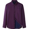 Jamron Uomo Autunno Inverno Camicie Calde con Fodera in Peluche vestibilità Regolare Manica Lunga Camicie Casual e Elegante Abbottonate (L-8XL)