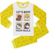 Paw Patrol: La Squadra dei Cuccioli - Rubble - Set Pigiama Unisex a Maniche Lunghe - 100% Cotone