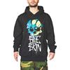 The blueskin Felpa Cappuccio Baggy BLUESKIN Skull Skate Hip Hop theblueskin