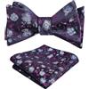 Alizeal Mens Silver Dot Matrimonio Uomo Legato con fiocco e Hanky