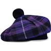BELGLY Cappello scozzese Tam o' Shanter acrilico Tammy Jimmy cappello piatto in molti tartan