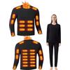 APTBJKUiU Biancheria intima unisex riscaldata,Zona 26 Top termico riscaldato, pantaloni con 16 zone,Interfaccia di alimentazione USB/DC,3 impostazioni di temperatura, adatta per campeggio ed escursionismo