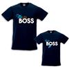 Babloo Coppia di T-Shirt Magliette Papa' E Figlio/Figlia Idea Regalo Festa del Papa' The Boss The Baby Boss