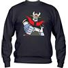 Social Crazy Felpa Uomo Girocollo Basic Top qualità Top vestibilità - Mazinga Z - Divertente Humor Made in Italy