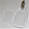 Madaboutink 100 Blank Acrylic Clear Plastic Keyrings With Split Ring 24mm x 35mm Insert P5 by Madaboutink