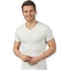 VP PINUCCIO VENEGONI Set 2 Magliette Lana Cotone Uomo Scollo A V, Made in Italy,Maglia Intima Termica, Cotone sulla Pelle, Tshirt Uomo Manica Corta Invernale, Maglietta Termica Bianca, Intimo Termico