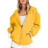 SCBFDI Felpa Personalizzata, Sweatshirt Donna, Felpa Manica Lunga Taglia Grossa Autunno Giacca Stile di Strada Sportivo con Zip Adatto Blazer Tinta