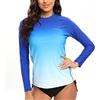 SURFEASY Rash Guard da Donna, Maniche Lunghe, Protezione Solare, Maglia Protettiva Rash Guard per Nuoto Snorkeling Surf