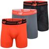 New Balance Boxer da uomo ad alte prestazioni con patta, biancheria intima elasticizzata traspirante, cintura morbida (confezione da 3)