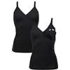 Herzmutter Canotta Allattamento Cotone - Oeko Tex 100 -Top Premaman Allamento - Reggiseno Integrato - Canottiere Allatamento - 5400