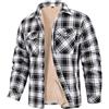 Svanco Camicia Boscaiolo Giacca Uomo Invernale A Quadri Flanella Pesante | Col A Camicia, Maniche Lunghe, Fodera Interna Sherpa, Due Tasche Sul Petto, Chiusura A Bottoni, Tasca Laterale