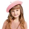 Winmany Cappello a Berretto per Bambine Cappello da Artista in Lana Autunno-Inverno per Bambini Berretto Francese in Tinta Unita