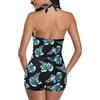 PINTUTU Costume Intero Donna, Costume Intero con Controllo della Pancia, Costume da Bagno Taglie Forti per Donna Monokini Push-Up Vintage Pantaloncini da Mare Donna Slip Bikini
