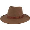 Hut Breiter Breiter Cappello da Trekking Feltro 100% Lana Arrotolabile Pieghevole e Impermeabile Fedora Finiture in Pelle Cappello da Uomo e Donna