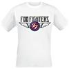 Foo Fighters Flash Wings Uomo T-Shirt Bianco 100% Cotone Regular