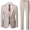 Generic Boxeur Casual da Uomo d'Affari Nuovo Abito da Sposo da Sposa, Cappotto, Pantaloni, Gilet, Set di Tre Pezzi K99