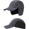 JAWSEU Inverno Berretto da Baseball Visiera Cappello Uomo Donna Hat Winter Hat with Ear Repellent Baseball cap con Ear Flaps per la Corsa, Lo Sci, Il Ciclismo e l'escursionismo
