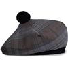 BELGLY Cappello scozzese Tam o' Shanter acrilico Tammy Jimmy cappello piatto in molti tartan