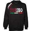Vestipassioni Felpa Torino Cappuccio Sport Tifosi Ultras Calcio Supporter Made in Italy