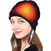 XUJAIOLQP Berretto beanie riscaldato, USB, elettrico, caldo, riscaldato, per donne e uomini, 2-in-1, elettrico, calda beanie, scaldacollo, scaldacollo per sci, escursionismo (senza batteria), Nero