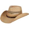 Stetson Rifterson Cappello Western da Sole Paglia Rafia Fascia in Similpelle Uomo Primavera Estate