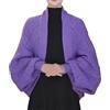 LNBLAKBXBD Scialli e Mantelle Morbidi da Donna con Maniche, Scialli Lavorati all'Uncinetto (Purple,One Size)
