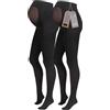 Herzmutter Collant Premaman 80DEN - Opachi-Morbide OEKO TEX 100 - Calze Maternita - Calzamaglia Gravidanza - Nero - Futura Mamma - 1300 1400