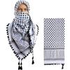 SHOPUKASA Shemagh Palestina Keffiyeh - Sciarpa tattica militare in cotone per testa e collo, regalo per uomo e donna + sacchetto di carta