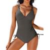 AI'MAGE Costumi Interi da Bagno per Donna con Scollo a V Costume da Bagno Intero Sexy Beachwear S-XXL