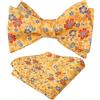 Alizeal Set papillon classico da uomo con papillon e fazzoletto quadrato colorato per festa di nozze