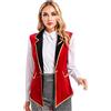 inhzoy Costume Domatrice del Circo Adulto Donna Giacca Smoking di Velluto Senza Maniche Steampunk Vittoriano Capotto Outwear Circus Ringmaster Giacca da Festa di Halloween