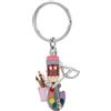 TOVINANNA Portachiavi Tavolozza Pittore con Ciondolo Pennello per Insegnanti d Arte e Amanti della Pittura Regalo Laurea e Compleanno Accessorio Artistico Unisex per Festa e Natale