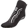 R-Evenge CALZA WELLNESS CALZARE TECNICO PER TUTTE LE ATTIVITÀ IN PALESTRA, PILATES, YOGA, GINNASTICA POSTURALE, TRX, CROSSFIT, CALISTHENICS, ANTISCIVOLO (NERO/SILVER, S 34-37)