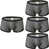 Faringoto Boxer da uomo mutandine a rete trasparente biancheria intima sexy a righe