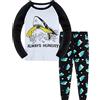 Colobe Pigiama Ragazzo Squalo Astronauta Razzo Cotone Lungo Pyjama Sets Vestiti Bambino Invernale Due Pezzi Impostato Natalizio Regalo per Ragazzi 1-12 Anni