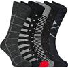 ZombaFlo®, 6 paia di calzini diabetici da uomo con impugnatura morbida, comodi e larghi in cotone Rich Stay Up Socks UK Taglia 6-11
