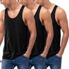VEARZ Confezione da 3/6 canottiere da uomo, 100% cotone, classiche, aderenti, estive, per adulti, senza maniche, per palestra, allenamento, taglie forti