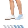 DANISH ENDURANCE Fantasmini Cotone, Calzini Corti Estivi, 6 Paia | Fantasmini in cotone, traspiranti e invisibili, con tallone antiscivolo in silicone, per l'estate e scarpe casual, Unisex