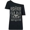 Guns N' Roses Paradise City Label Donna T-Shirt Nero 95% Viscosa, 5% elasthane Largo