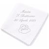 Coccole - Fazzoletto Battesimo Personalizzato 35x35 cm con Nome e Data - Fazzoletto Battesimo per Cerimonia in Tessuto Piquet - Regalo Battesimo Ideale Made in Italy