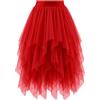 Bridesmay Gonne in Tulle da Donna, Linea ad A, soffice Rete a Strati, Gonna a tutù Lunga per Halloween, Tea Party