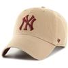 47 '47 Berretto Ballpark Clean UP New York Yankees Khaki Beige, cachi, Etichettalia unica