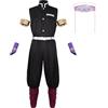Satdflie Demon Slayer Cosplay Costume Kimono Robe Suit con cintura Set completo uniforme Natale Outfit Anime Fans Regalo