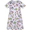 Squishmallows AOP - Abito da giorno, 100% cotone, casual, bianco