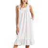 Nanxson Camicia da Notte da Donna Camicia da Notte con Forti Spalline Camicia Senza Maniche Vintage Pigiama Lovable Vittoriano Sleepwear per Casa e Casuale