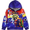 TBNRFrags Felpa con cappuccio per ragazzi a maniche lunghe per bambini con cerniera grafica felpa blu fredda felpa carina con cappuccio YouTube Game Clothes