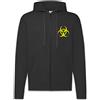 Urban Backwoods Black Radioactive Vintage Symbol Felpa da Uomo con Cappuccio Zip Hoodie Zipper