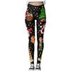 Kamviluer Leggings di Natale Donne Costume di Natale Leggings di Allenamento Esecuzione Di Natale Collant Stretch