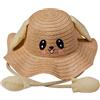 Miobo Simpatico Cappello da Sole Pieghevole e giocabile per Ragazze, Cappello da Sole Traspirante con Protezione UV con Motivo Ricamato e Motivo di Animali